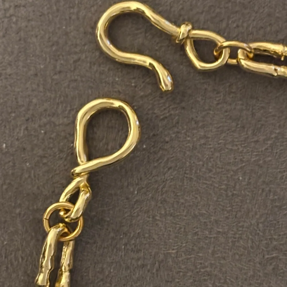 ALEXIS BITTAR • Brut Gold Twisted Short Link Custom Chain Necklace